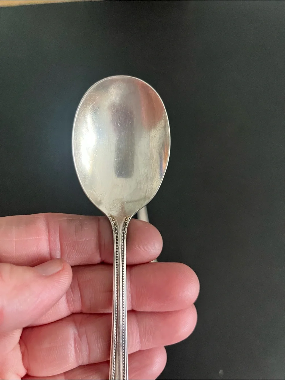 Silver-Color Ornate Serving Spoon and Spreader Set